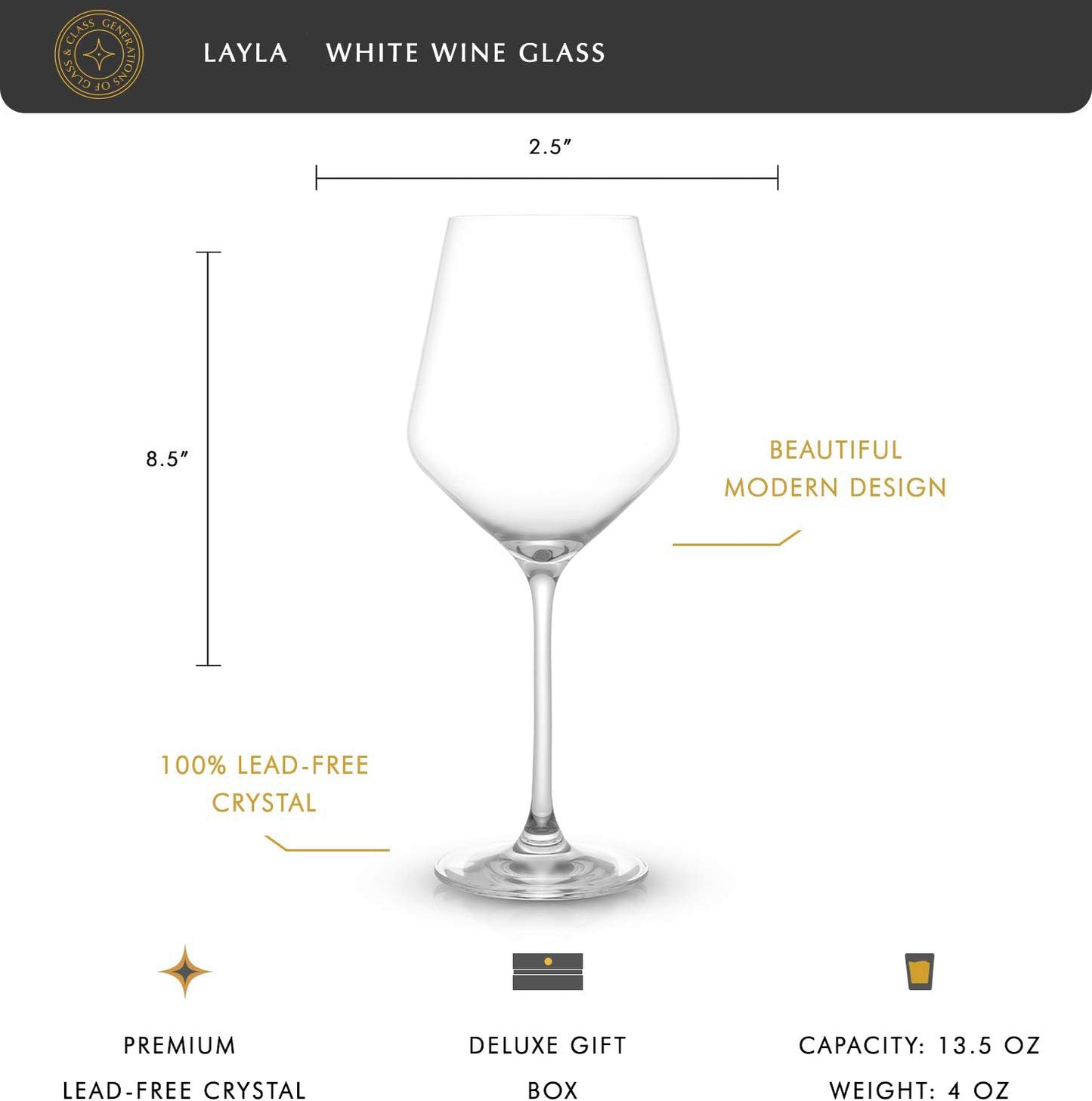 GoodStory™ White Wine Glasses